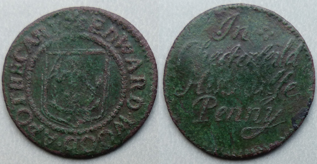 Chesterfield, Edward Wood halfpenny Chesterfield, Edward Wood halfpenny